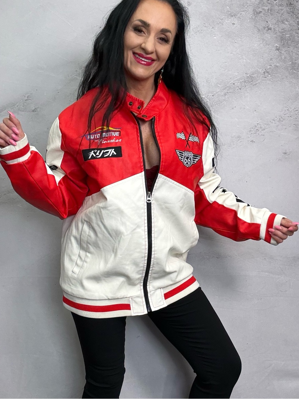 Red Varsity Racing Jacket by Refinery Republic - Picture 4 of 10